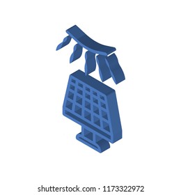 Solar isometric left top view 3D icon