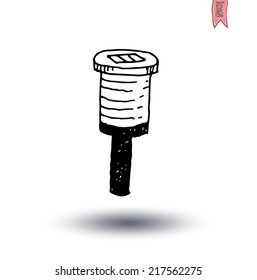 solar lamp garden light, vector illustration.
