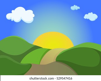 3,692 Rising sun cartoon Images, Stock Photos & Vectors | Shutterstock