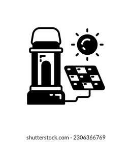 Solar Lantern icon in vector. Illustration