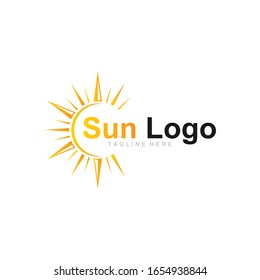 solar light vector logo design template for future energy source company