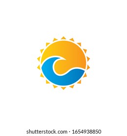 solar light vector logo design template for future energy source company