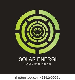 Solar logo and business branding designs inspiration isolated to background