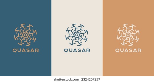 Solar logo design, Celestial logotype, Wheel, Spiritual, Sun, Space, Round, Minimal emblem, Minimalistic SIgn