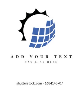 Diseño de logotipos solares y arte vectorial de ilustración