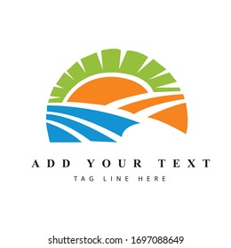 diseño de logotipos solares e ilustración de vectores 
