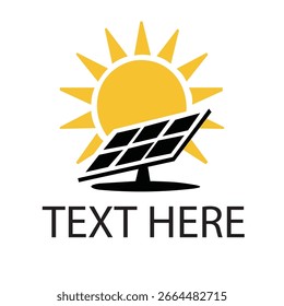 Solar logo design illustration vector art 