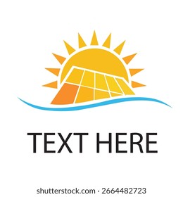 Solar logo design illustration vector art 