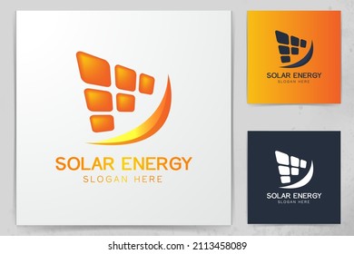 solar logo design inspiration vector illustration