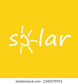 Solar logo design symbol on white background.