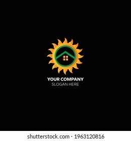 Solar Logo Design, Solar Template Logo