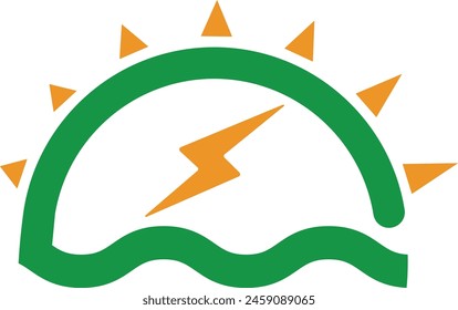 Plantilla de diseño de logotipo solar para su marca