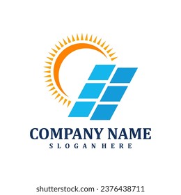 Solar logo design vector. Creative Solar logo concepts template