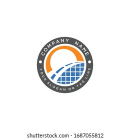 solar logo design vector template