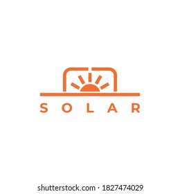 Solar logo design vector template