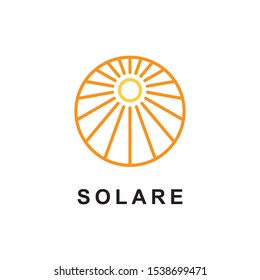 Solar logo design vector template.Creative sun symbol 