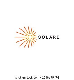 Solar logo design vector template.Creative sun symbol 