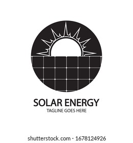 Solar logo energy icon vector design