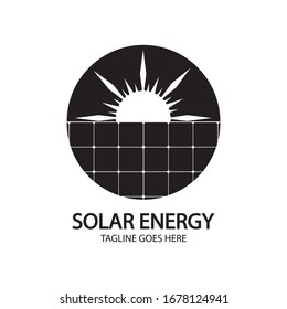 Solar logo energy icon vector design