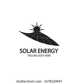 Design der Vektorillustration des Solarlogos Energy Icon
