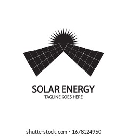 Solar logo energy icon vector design