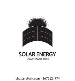 Solar logo energy icon vector design