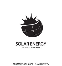 Solar logo energy icon vector design