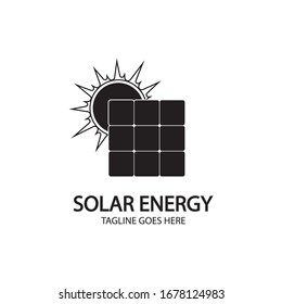 Solar logo energy icon vector design