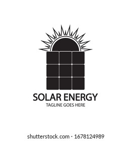 Solar logo energy icon vector design