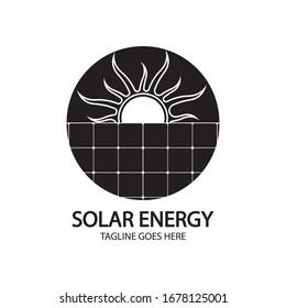 Solar logo energy icon vector design
