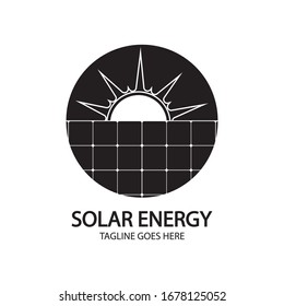 Solar logo energy icon vector design