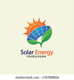 Solar logo energy icon vector design