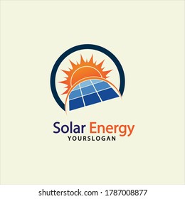 Solar logo energy icon vector design