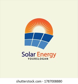 Solar logo energy icon vector design