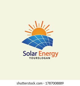 Solar logo energy icon vector design