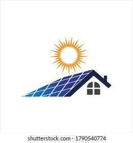 Solar logo energy icon vector design