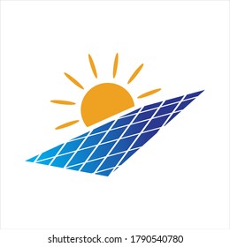 Solar logo energy icon vector design