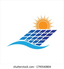 Solar logo energy icon vector design