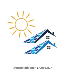 Solar logo energy icon vector design