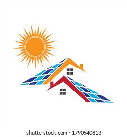Solar Logo Energy Icon Vektordesign
