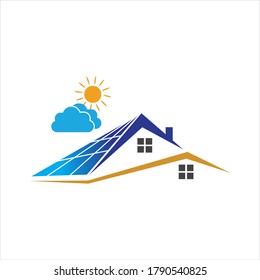 Solar logo energy icon vector design