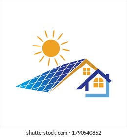 Solar logo energy icon vector design
