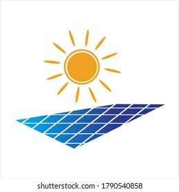 Solar logo energy icon vector design