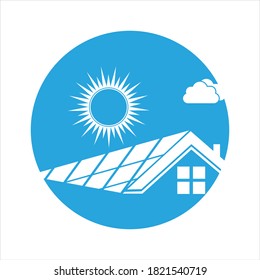 Solar logo energy icon vector design