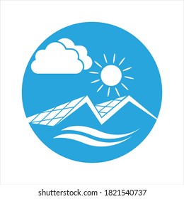 Solar logo energy icon vector design
