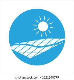Solar logo energy icon vector design