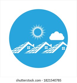 Solar logo energy icon vector design