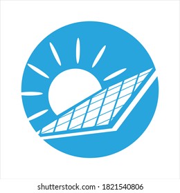 Solar logo energy icon vector design
