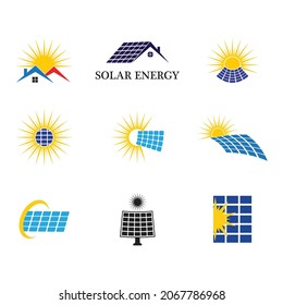 Diseño vectorial del icono de energía del logotipo solar
