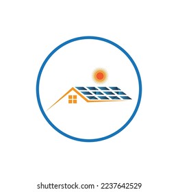 Solar logo energy icon vector design